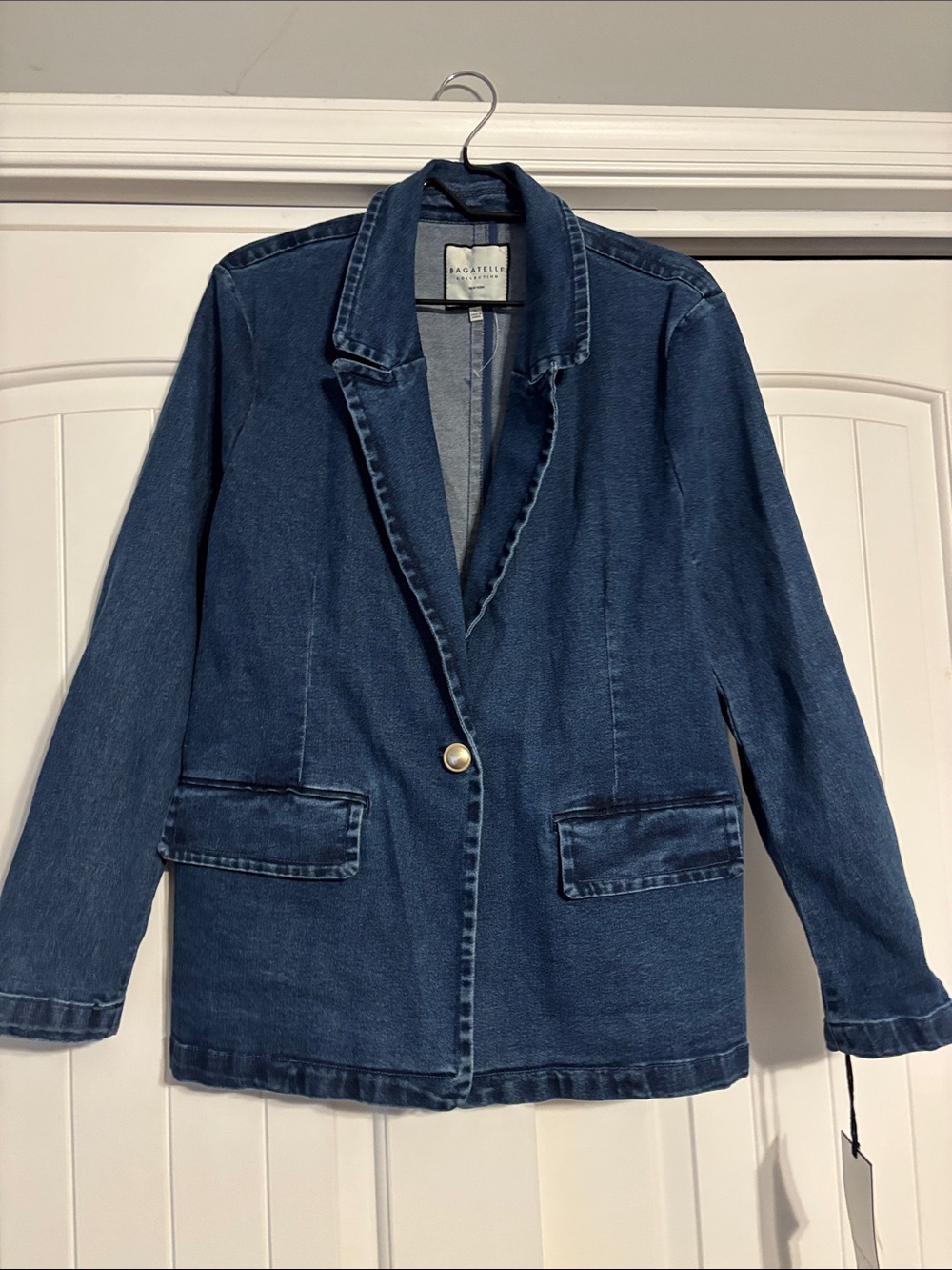 bagatelle Indigo Denim Blazer with Single Button